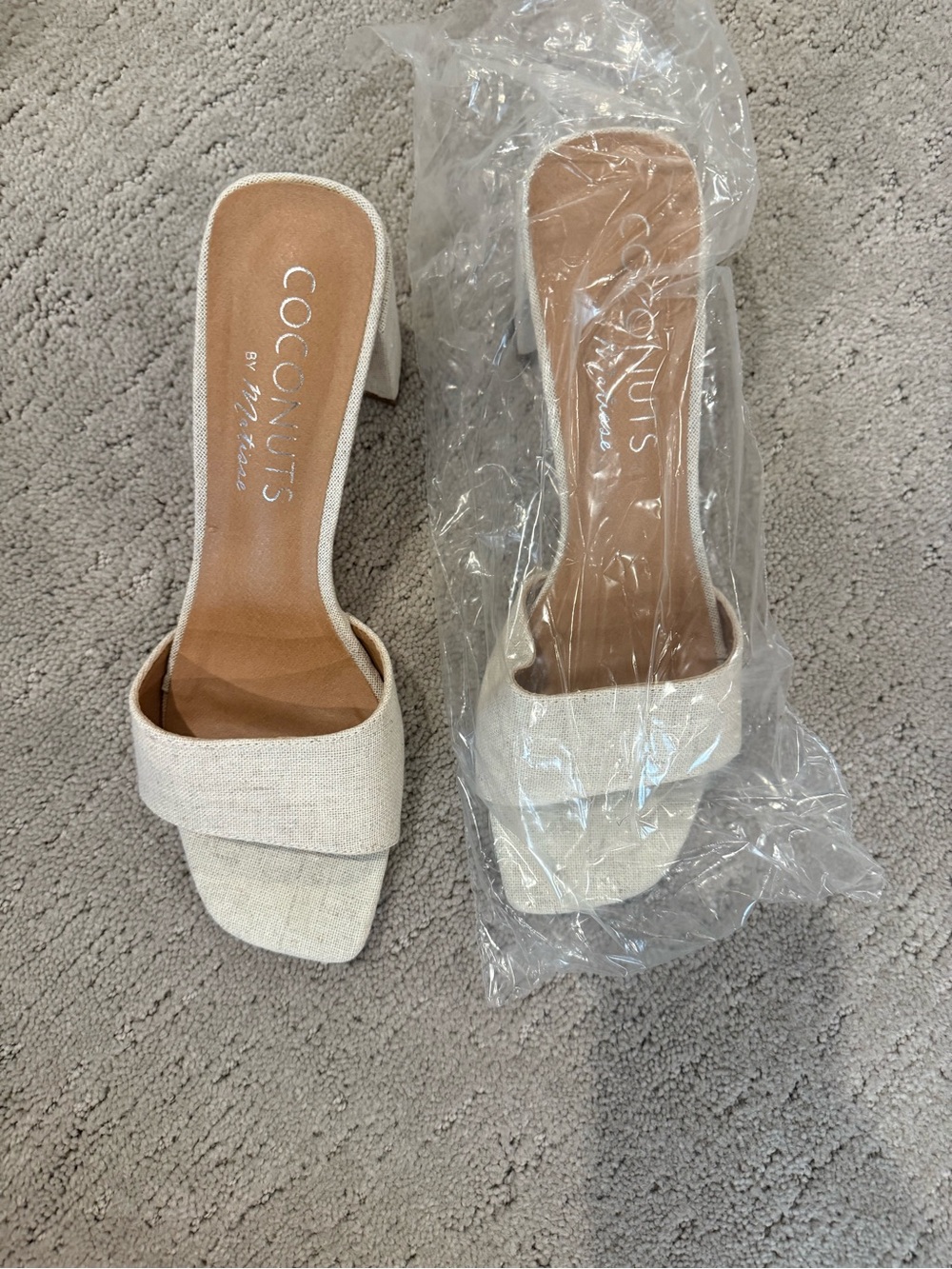 Coconuts by Matisse Natural Linen Slide Mules